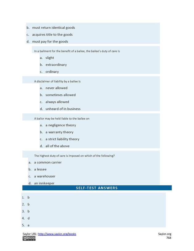 Business Law and the Legal Environment - Page 768